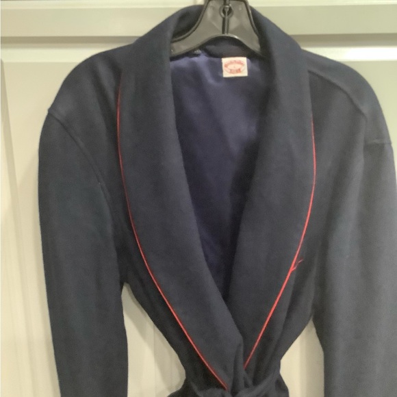 Men’s Vtg Brooks Brothers Robe House Coat, Wool, Hugh Hefner Style Cigar Robe L - Picture 11 of 16